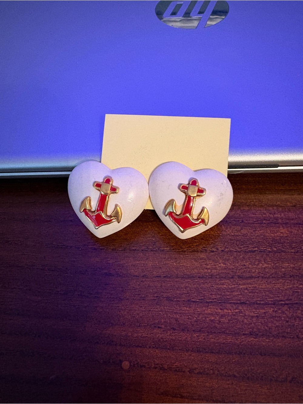 2 Set of Nautical Anchor Clip On Earrings